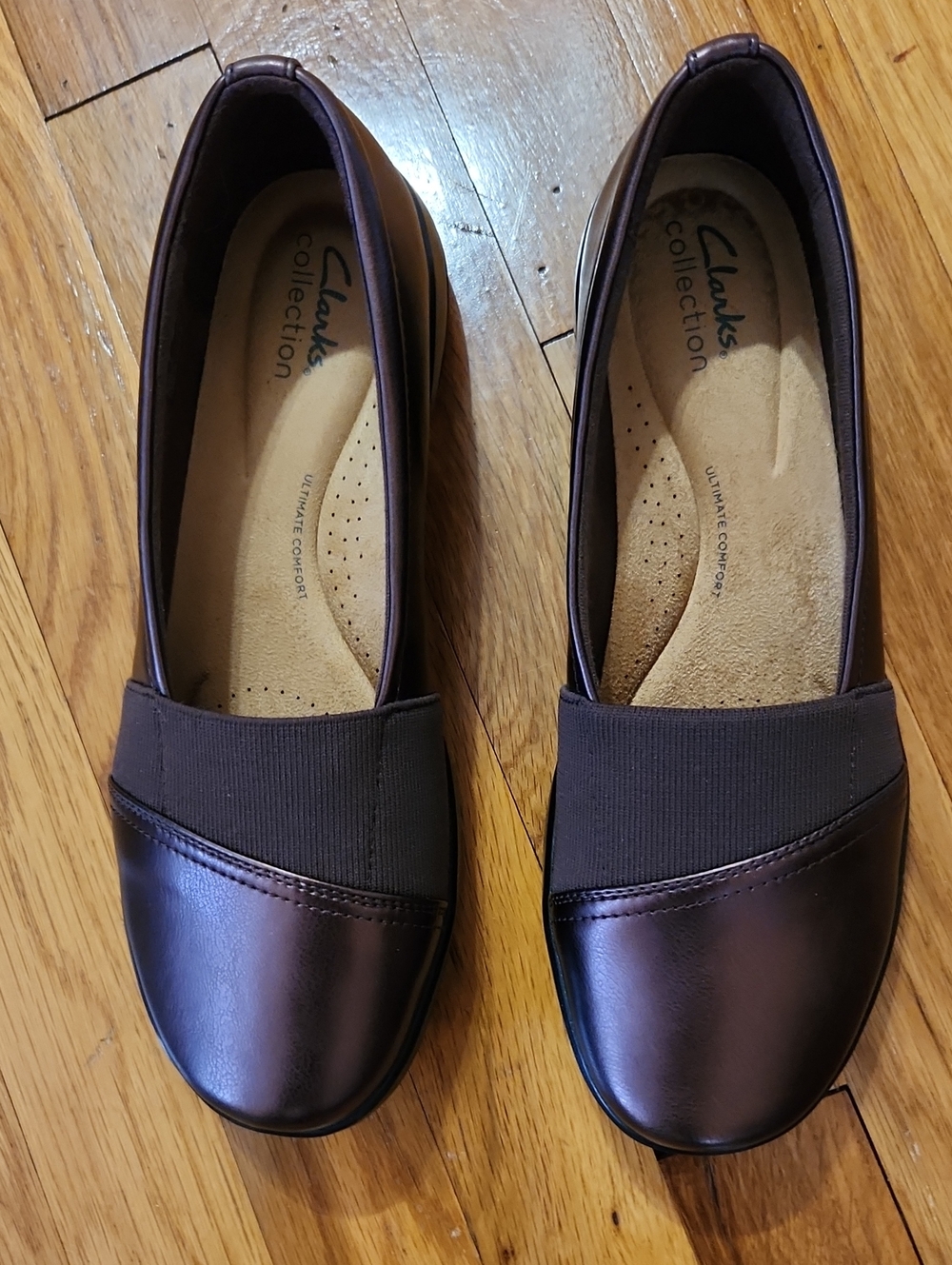 Clarks Collection Kaetlyn Rhea Women's Bronze Metallic Slip-On Shoes 9 M NWT - Picture 3 of 11